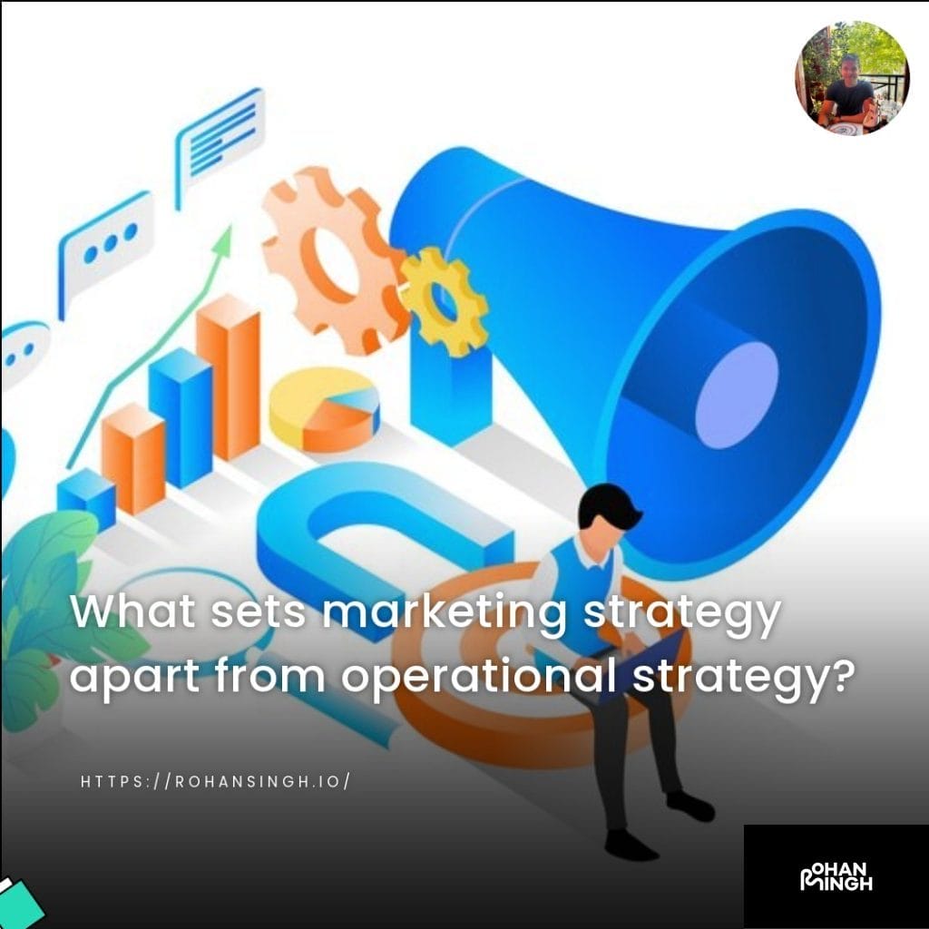 What sets marketing strategy apart from operational strategy?