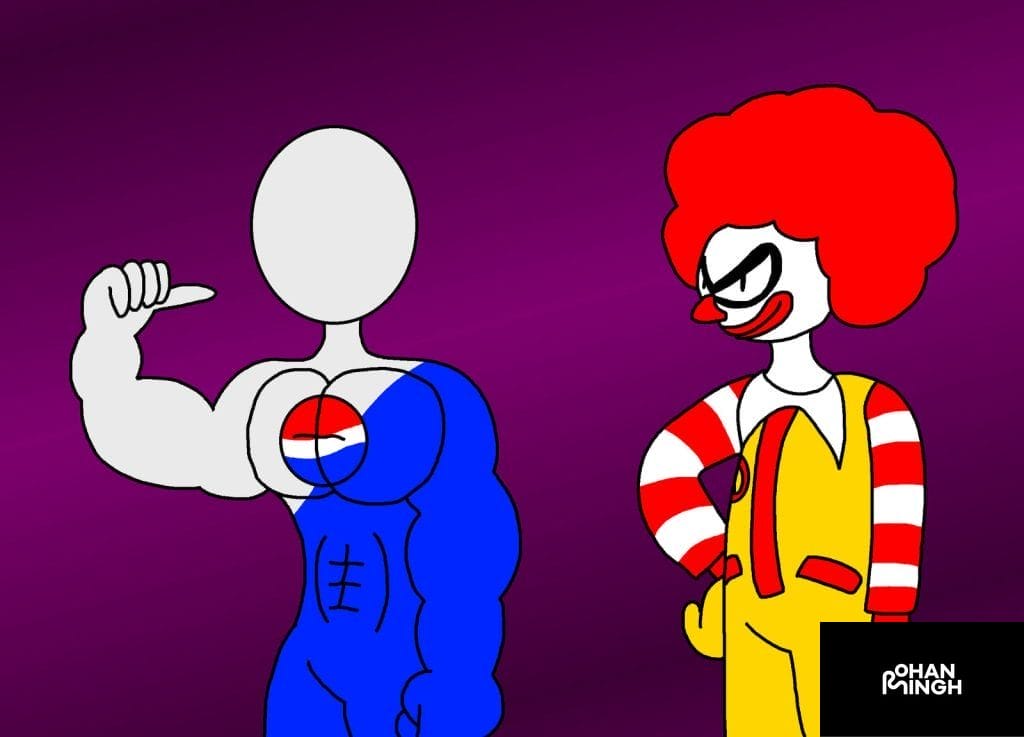 Ronald McDonald vs. The Pepsi Spokesperson